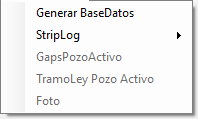 Menu Herramientas de LogSond